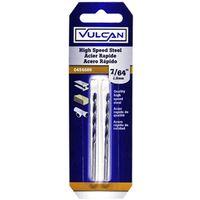 Vulcan 230431OR Jobber Drill Bit, 7/64 in Dia, 2-5/8 in OAL, Straight Shank