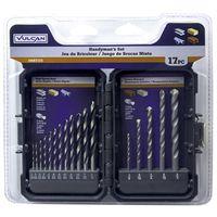 Vulcan 871060OR Drill Bit Set, 17-Piece, High-Speed Steel, Sandblasted