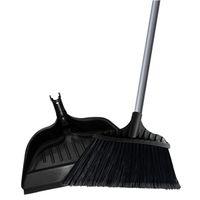 Simple Spaces 2132X Angle Broom with Dust Pan, 14.5 in Sweep Face, 6-3/4 in L Trim, Recycle Polypropylene Bristle