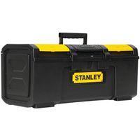 STANLEY STST24410 Tool Box, 61 lb, Plastic, Black/Yellow, 3-Compartment