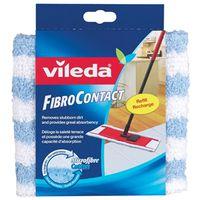 Vileda Fibro Contact 126445 Mop Refill, Cotton/Microfiber, White