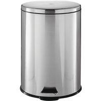 Simple Spaces LYP07F3-3L Trash Can, 1.85 gal Capacity, Plastic/Stainless Steel/Steel, Silver, Flat Lid Closure