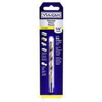 Vulcan 219541OR Jobber Drill Bit, 1/4 in Dia, 4 in OAL, 3-Flat Shank