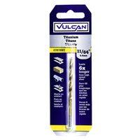 Vulcan 218811OR Jobber Drill Bit, 11/64 in Dia, 3-1/4 in OAL, 3-Flat Shank