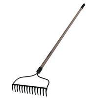 Landscapers Select 34465 Bow Rake, 13-1/2 in W Head, 14-Tine, Steel Tine, 54 in L Handle