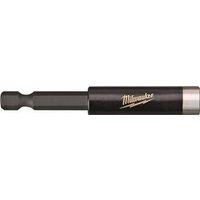 Milwaukee SHOCKWAVE 48-32-4503 Bit Holder with C-Ring, 1/4 in Drive, Hex Drive, 1/4 in Shank, Hex Shank, Steel, 1/PK