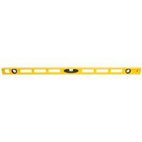 STANLEY 42-470 I-Beam Level, 48 in L, 3-Vial, 2-Hang Hole, Non-Magnetic, ABS, Yellow