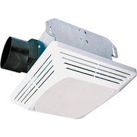 Air King ASLC Series ASLC70 Exhaust Fan with Light, 1.6 A, 120 V, 70 cfm Air, 4 sones, 4 in Duct, White