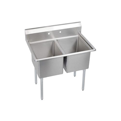 47.24" DOUBLE FREE STANDING SINK STAINLESS STEEL W/FAUCET