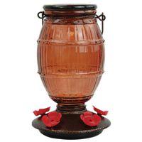 Perky-Pet 9106-2 Bird Feeder, 36 oz, Nectar, 5-Port/Perch, Glass, 8-3/4 in H