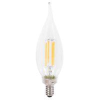 Sylvania 40755 Natural LED Bulb, 120 V, 350 Lumens, 4 W, B10 Bent Tip Lamp, 40 W Equivalent, E12 Lamp Base, Clear
