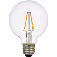 Sylvania 40764 LED Bulb, Globe, G25 Lamp, 40 W Equivalent, E26 Lamp Base, Dimmable, Clear, Soft White Light