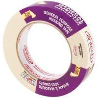 Cantech 307-24 Masking Tape, 55 m L, 24 mm W, Crepe Paper Backing, Natural