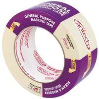 Cantech 307-48 Masking Tape, 55 m L, 48 mm W, Crepe Paper Backing, Natural