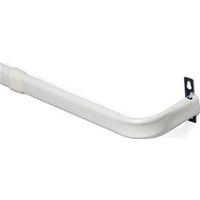 Kenney KN513 Curtain Rod, 1 in Dia, 84 to 120 in L, Steel, White