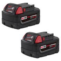Milwaukee M18 REDLITHIUM 48-11-1852 Rechargeable Battery Pack, 18 V Battery, 5 Ah