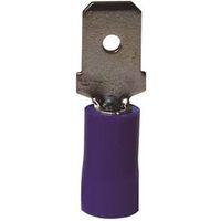 Gardner Bender 20-143M Disconnect Terminal, 600 V, 16 to 14 AWG Wire, 1/4 in Stud, Vinyl Insulation, Blue, 18/PK