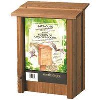 North States 1641 Bat House, 9 in W, 5-1/4 in D, 12 in H, Cedar Wood, Post, Fence Mounting