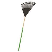 Landscapers Select 34586 Lawn/Leaf Rake, Poly Tine, 26 -Tine, Wood Handle, 48 in L Handle