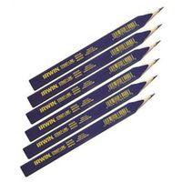 Irwin STRAIT-LINE 66302 Carpenter's Pencil, Blue, 7 in L, Wood Barrel