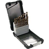 Vulcan 203380OR Metal Index Drill Bit Set, 21-Piece, M35 Steel with 5% Cobalt, Coffee