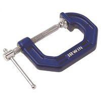 Irwin 225103ZR C-Clamp, 3 in Max Opening Size, 2-1/4 in D Throat, Cast Iron Body, Blue Body
