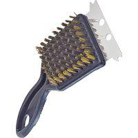 Omaha SP2403L Grill Brush with Stainless Steel Scraper, 2-1/4 in L Brush, 2-1/4 in W Brush, Stainless Steel Bristle