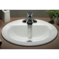 American Standard Colony Series 0346403.02 Countertop Sink, Oval Basin, 4 in Faucet Centers, 3-Deck Hole, 20-1/2 in OAW