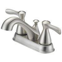 Boston Harbor F51B0010NP Lavatory Faucet, 1.2 gpm, 2-Handle, 3-Faucet Hole, Metal/Plastic, Brushed Nickel