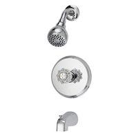 Boston Harbor GU-F1010509CP Tub/Shower, Fixed Mount Showerhead, 1.75 gpm Showerhead, 1 Spray Settings, 1-Handle