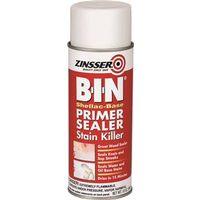 Zinsser Z01018 Primer, 500 sq-ft/gal Coverage Area, Flat, White, 369 g, Aerosol Can
