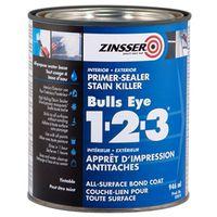 Zinsser Z02014 Primer, 450 sq-ft/gal Coverage Area, Flat, White, 946 mL, Can