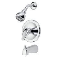 Boston Harbor TQ-F1014209CP Tub/Shower, Fixed Mount Showerhead, 1.75 gpm Showerhead, 1 Spray Settings, 1-Handle