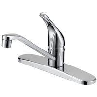 Boston Harbor FS610048CP Kitchen Faucet, 1.8 gpm, 4-Faucet Hole, Metal/Plastic, Chrome, Deck, 8 in Faucet Centers