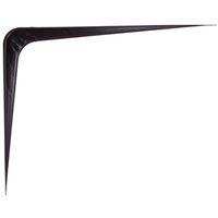 ProSource 21141BK-PS Shelf Bracket, 182 lb/Pair, 12 in L, 10 in H, Steel, Black