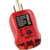 Gardner Bender GFI-3501 Fault Receptacle Tester and Circuit Analyzer, Neondicator Display, Red