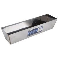 Vulcan C052253L Drywall Mud Pan, 120 cu-in Capacity, 14-1/4 in L Bottom, 2-3/4 in W Bottom, Stainless Steel