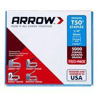 Arrow T50 Series 504IP Staple, For: ETF50PBN, ETFX50, CT50, 5100 Stapler, 3/8 in W Crown, 1/4 in L Leg