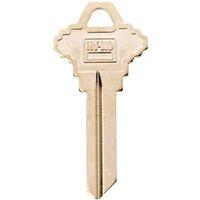 Hy-Ko 11010SC9 Key Blank, Brass, Nickel, For: Schlage Cabinet, House Locks and Padlocks, SC9 Key Number