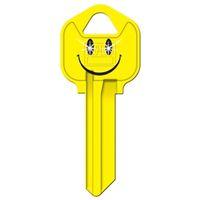 Hy-Ko 16005KW1-16 Key Blank, Smiley, Brass, Nickel, For: Kwikset KW1 Keyways, KW1-16 Key Number