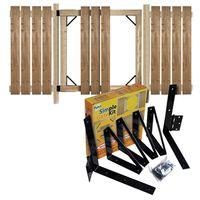 Pylex 11050 Simple Gate Kit, Steel, Black, Powder-Coated, For: 2 x 4 in or 2 x 3 in Structures