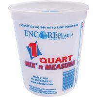 Leaktite #2M3 Multi-Mix Container, 1 qt, HDPE, Clear