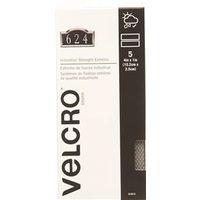 VELCRO Brand 90800 Fastener, 1 in W, 4 in L, Nylon, Titanium, Rubber Adhesive