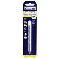Vulcan 201681OR Drill Bit, 1/4 in Dia, 4 in OAL, Percussion, Spiral Flute, Straight Shank