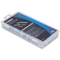 ProSource 61202 Hitch Clip Assortment, Steel, Zinc, 150-Piece