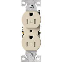 Eaton Wiring Devices TR270V Duplex Receptacle, 2 -Pole, 15 A, 125 V, Push, Side Wiring, NEMA: 5-15R, Ivory