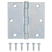 ProSource LR-041-PS Utility Hinge, Steel, Zinc, Removable Pin, 180 deg Range of Motion, Full Mortise Mounting