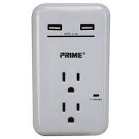 PowerZone ORUSB342S USB Charger, 2-Pole, 125 V, 15 A, 2-Outlet, 450 Joules Energy