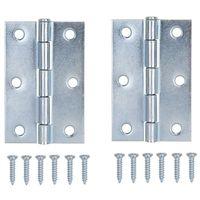 ProSource LR-056-PS Utility Hinge, Steel, Zinc, Loose Pin, 180 deg Range of Motion, Full Mortise Mounting, 28 (Pair) lb
