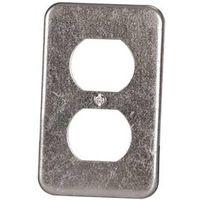 Hubbell 11C1BAR Utility Box Cover, 4 in L, 2-1/2 in W, Metal